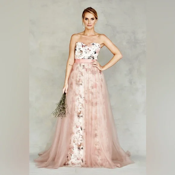 Carrafina | Dresses | Formal Dress Wedding Dress Detachable Skirt Carrafina Floral Print Bhldn | Poshmark Carrafina | Dresses | Formal Dress Wedding Dress Detachable Skirt Carrafina Floral Print Bhldn | Poshmark